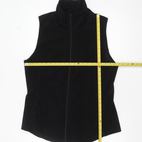 Old Navy Women's Black Fleece Zip Waistcoat XL Tall