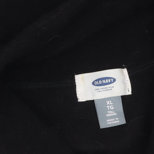 Old Navy Women's Black Fleece Zip Waistcoat XL Tall