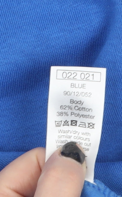 M&Co Men's Blue Christmas Graphic Pullover Sweatshirt Size M