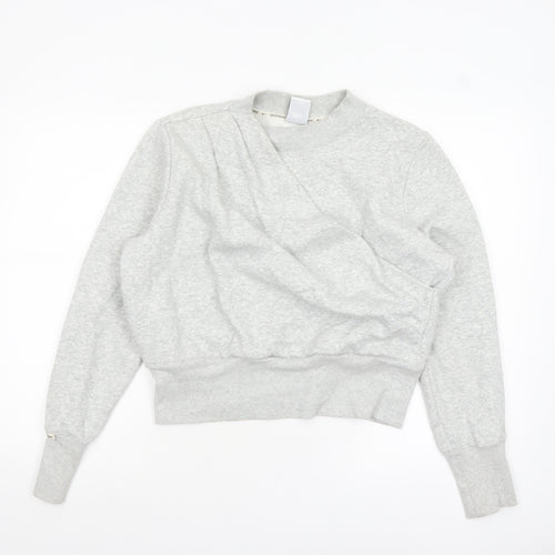 Nike Womens Grey Crew Neck Pullover Sweatshirt Size M
