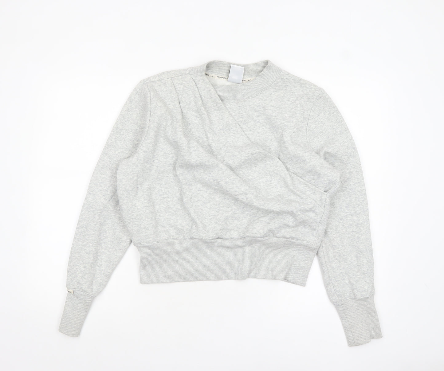 Nike Womens Grey Crew Neck Pullover Sweatshirt Size M