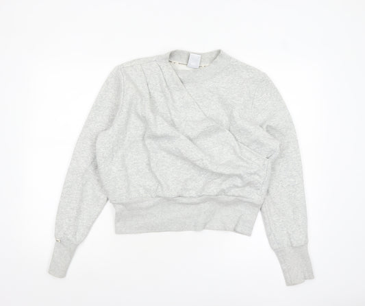Nike Womens Grey Crew Neck Pullover Sweatshirt Size M