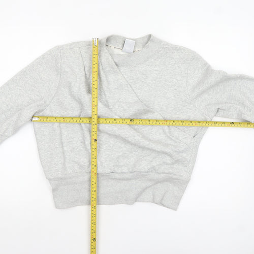 Nike Womens Grey Crew Neck Pullover Sweatshirt Size M