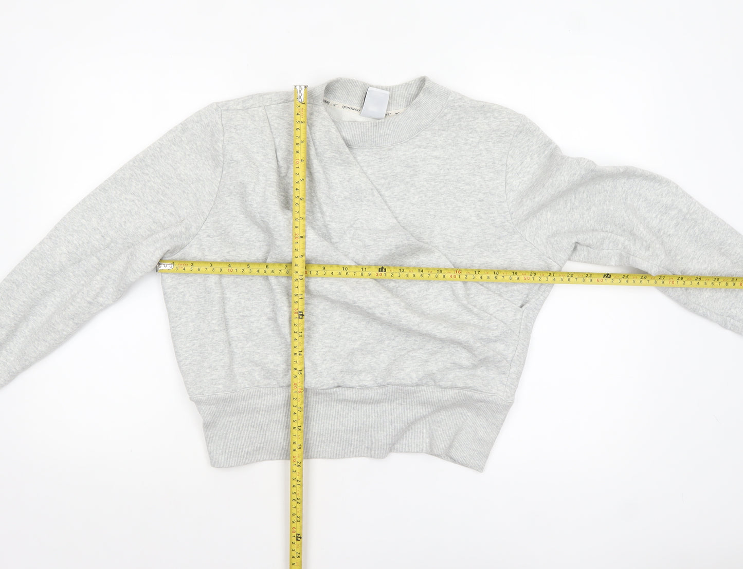 Nike Womens Grey Crew Neck Pullover Sweatshirt Size M