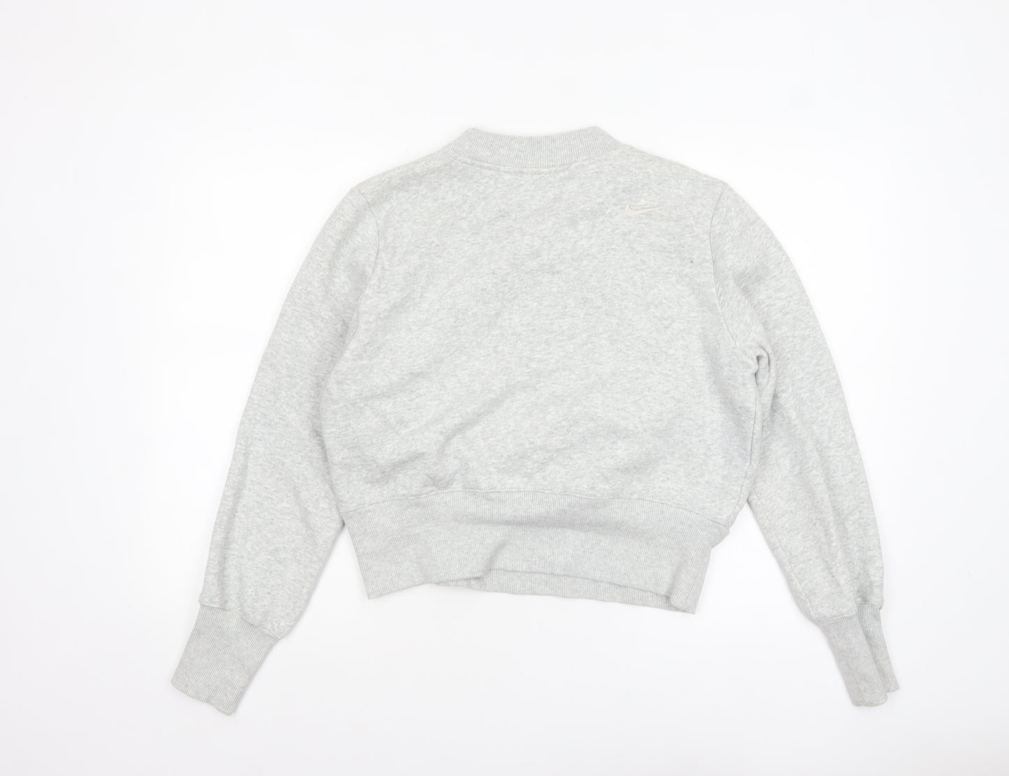 Nike Womens Grey Crew Neck Pullover Sweatshirt Size M