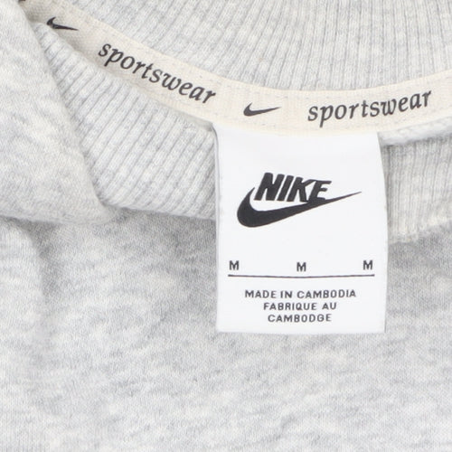 Nike Womens Grey Crew Neck Pullover Sweatshirt Size M