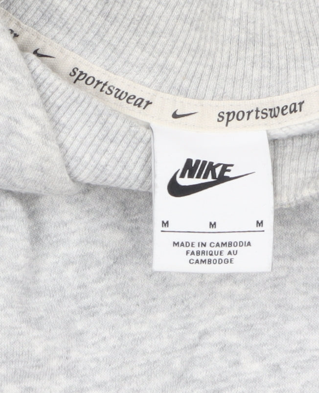 Nike Womens Grey Crew Neck Pullover Sweatshirt Size M
