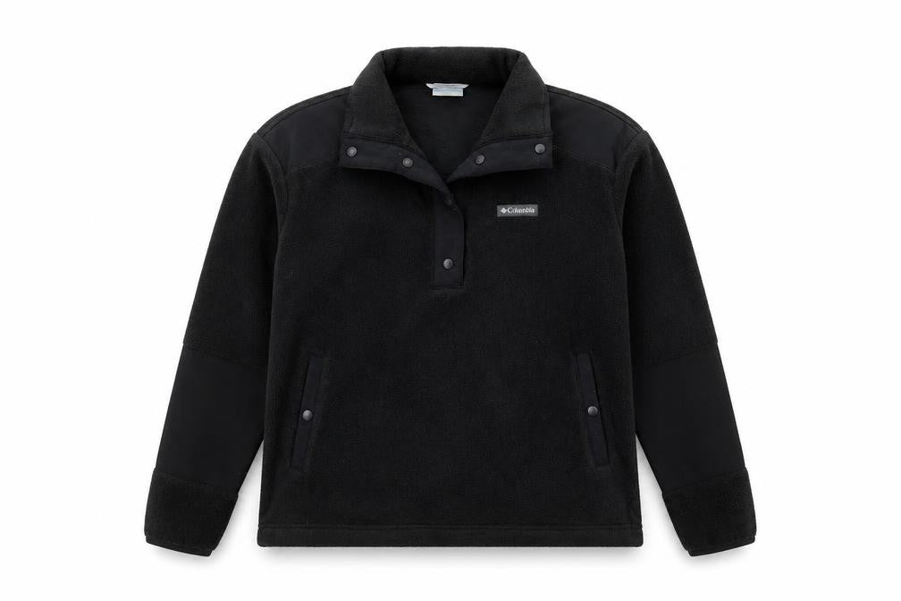 Front view of Columbia Women’s Black Fleece Pullover Sweatshirt L