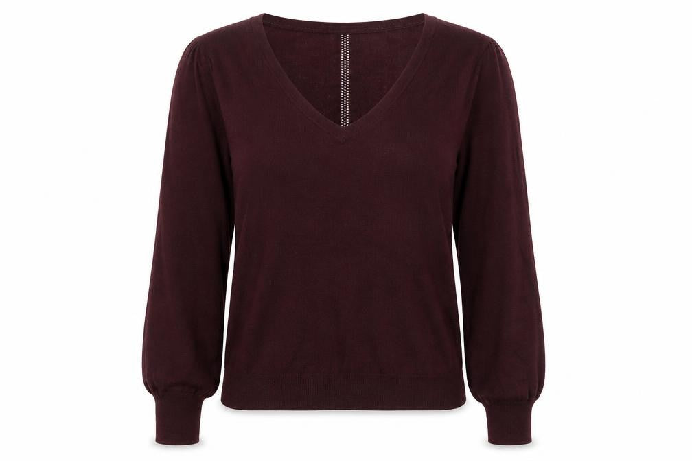 Next Women Purple V-Neck Long Sleeve Knit Jumper Size 12