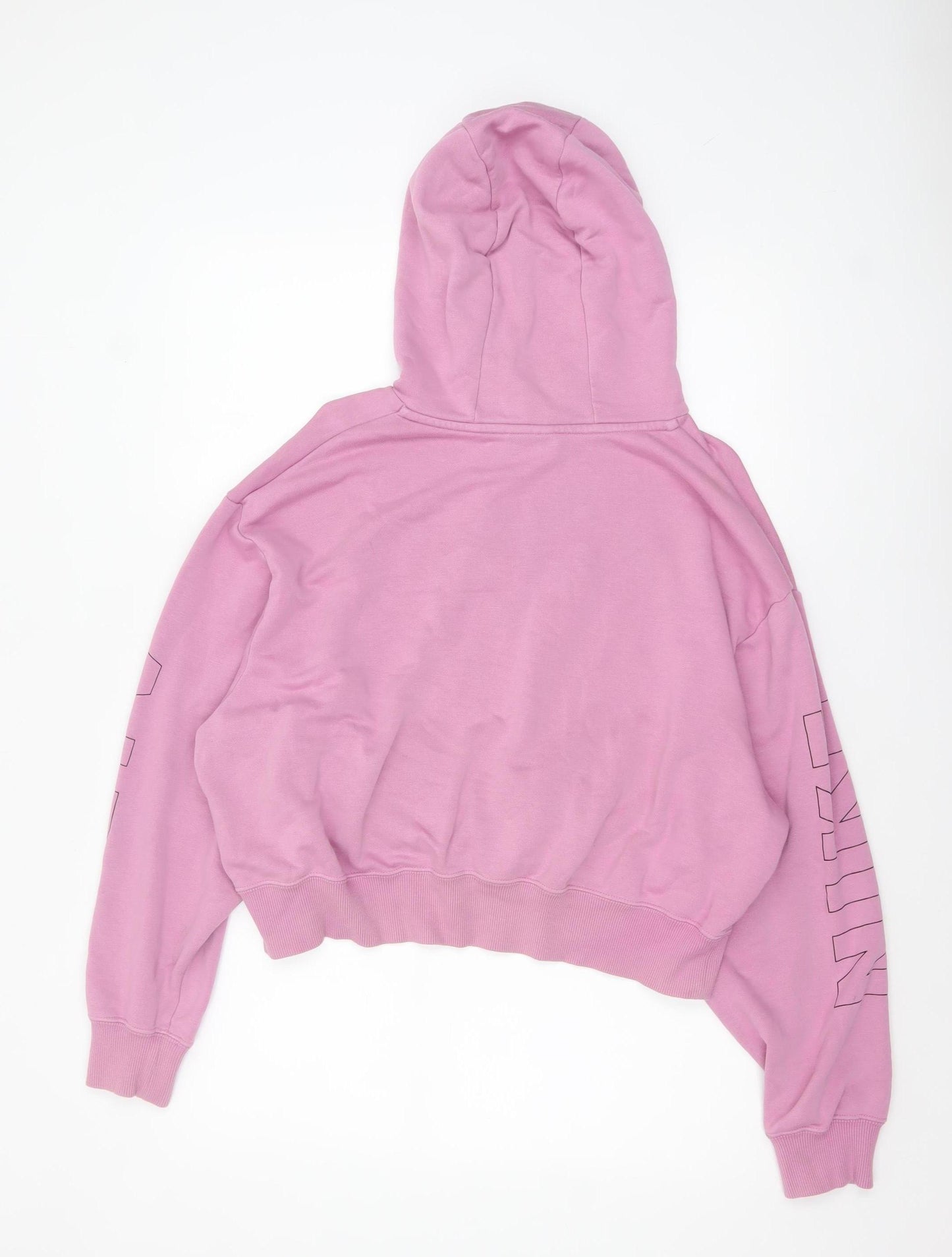 Nike Air Womens Pink Pullover Hoodie L Cotton Blend Relaxed Fit