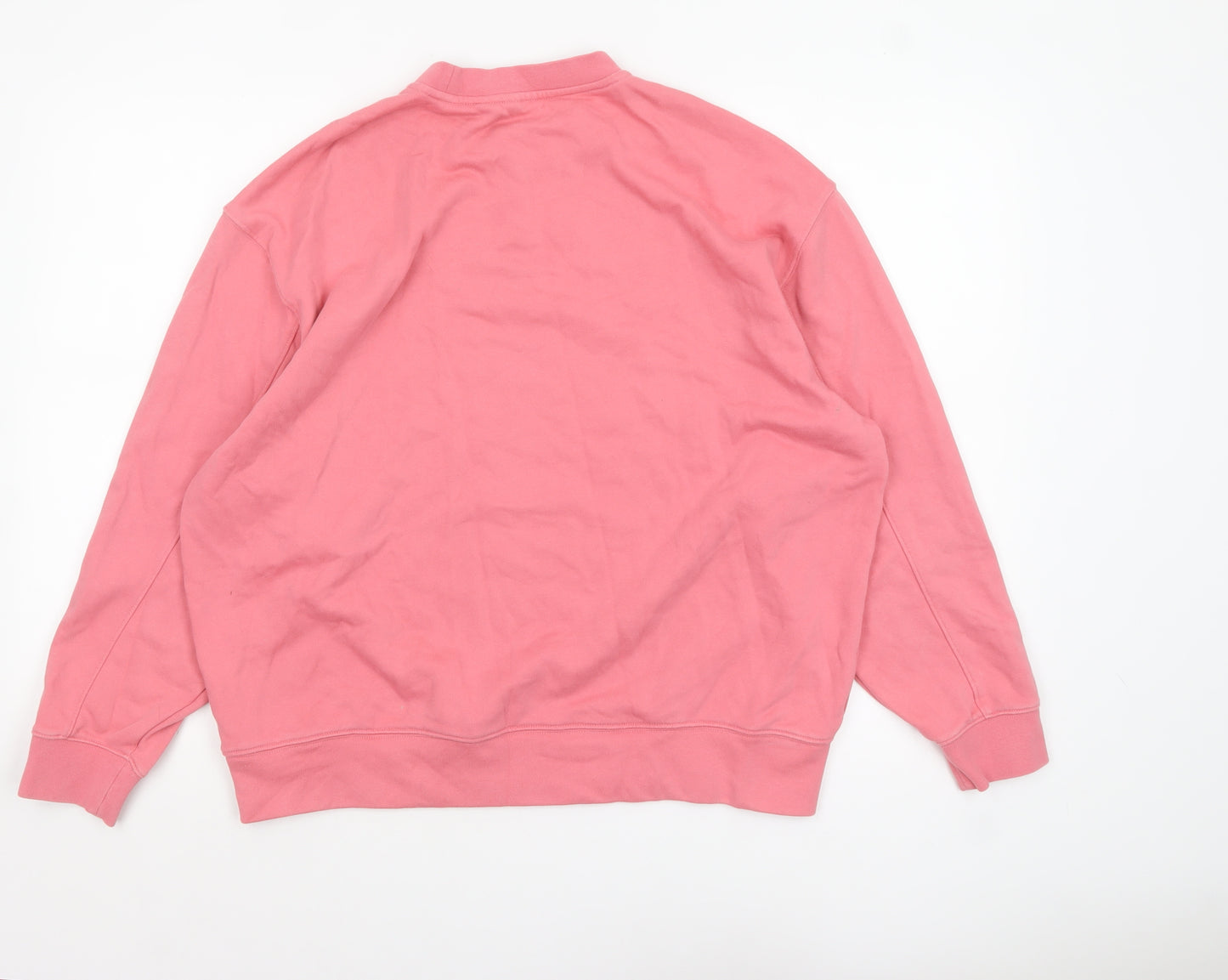 Adidas Women Pink Crew Neck Pullover Sweatshirt Size 8 Cotton Blend