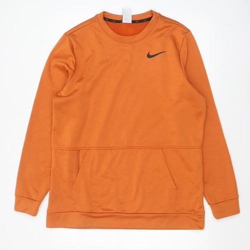 Nike Men's Orange Therma-Fit Pullover Sweatshirt Size L