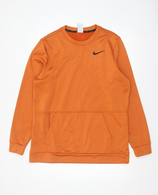 Nike Men's Orange Therma-Fit Pullover Sweatshirt Size L