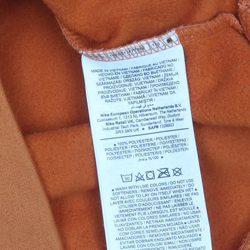Nike Men's Orange Therma-Fit Pullover Sweatshirt Size L