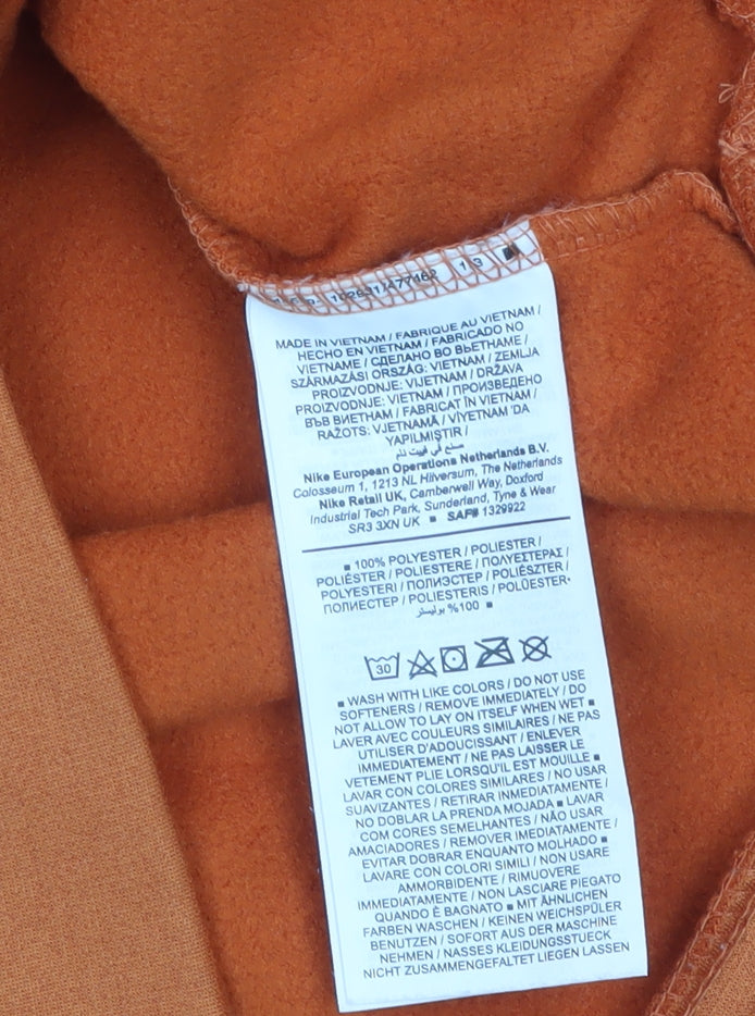 Nike Men's Orange Therma-Fit Pullover Sweatshirt Size L