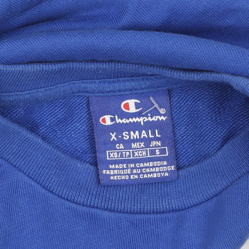 Champion Men's Blue XS Pullover Sweatshirt Crew Neck Logo
