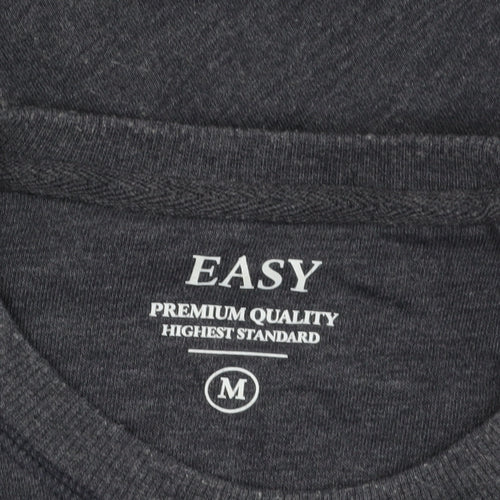 Easy Men’s Grey Christmas Snowman Graphic Pullover Sweatshirt M