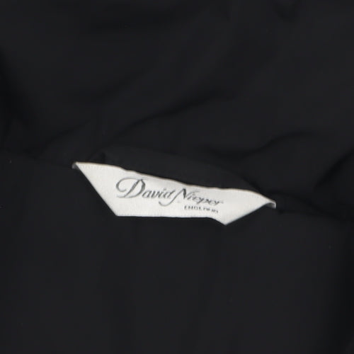 David Nieper Women's Black Size 12 Mid-Length Puffer Coat