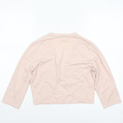 Hobbs Women Beige Knit 3/4 Sleeve Open Cardigan M