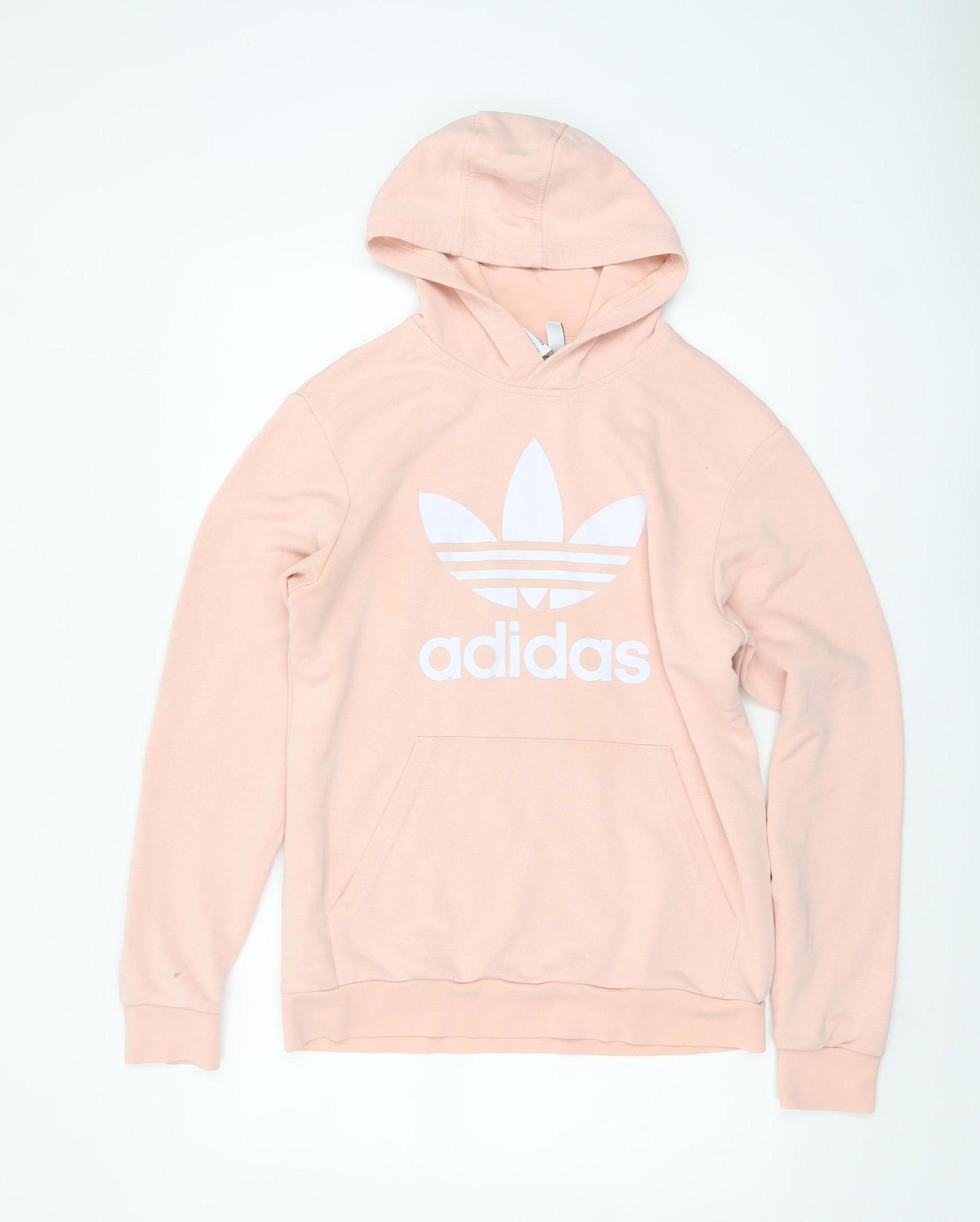 Adidas Girls Pink Pullover Hoodie XL 15-16 Years Cotton Blend Logo