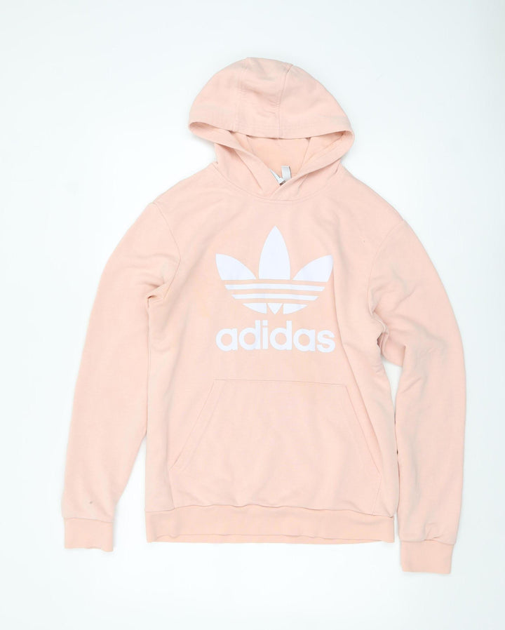 Adidas Girls Pink Pullover Hoodie XL 15-16 Years Cotton Blend Logo
