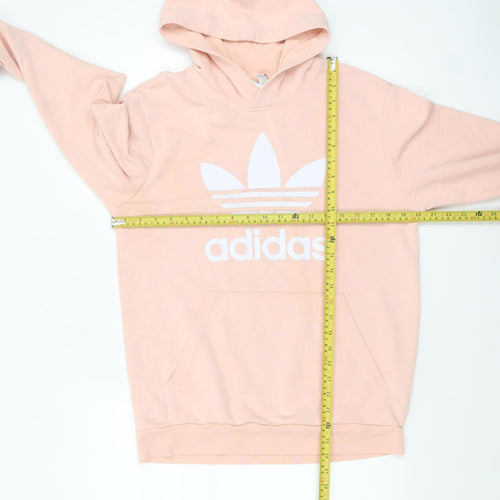 Adidas Girls Pink Pullover Hoodie XL 15-16 Years Cotton Blend Logo