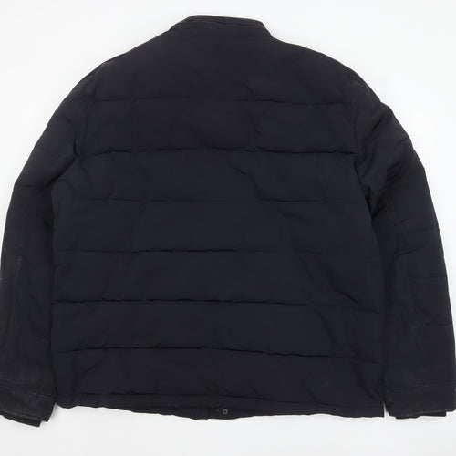 Next Men's Black 2XL Puffer Jacket Insulated Mid-Length Coat
