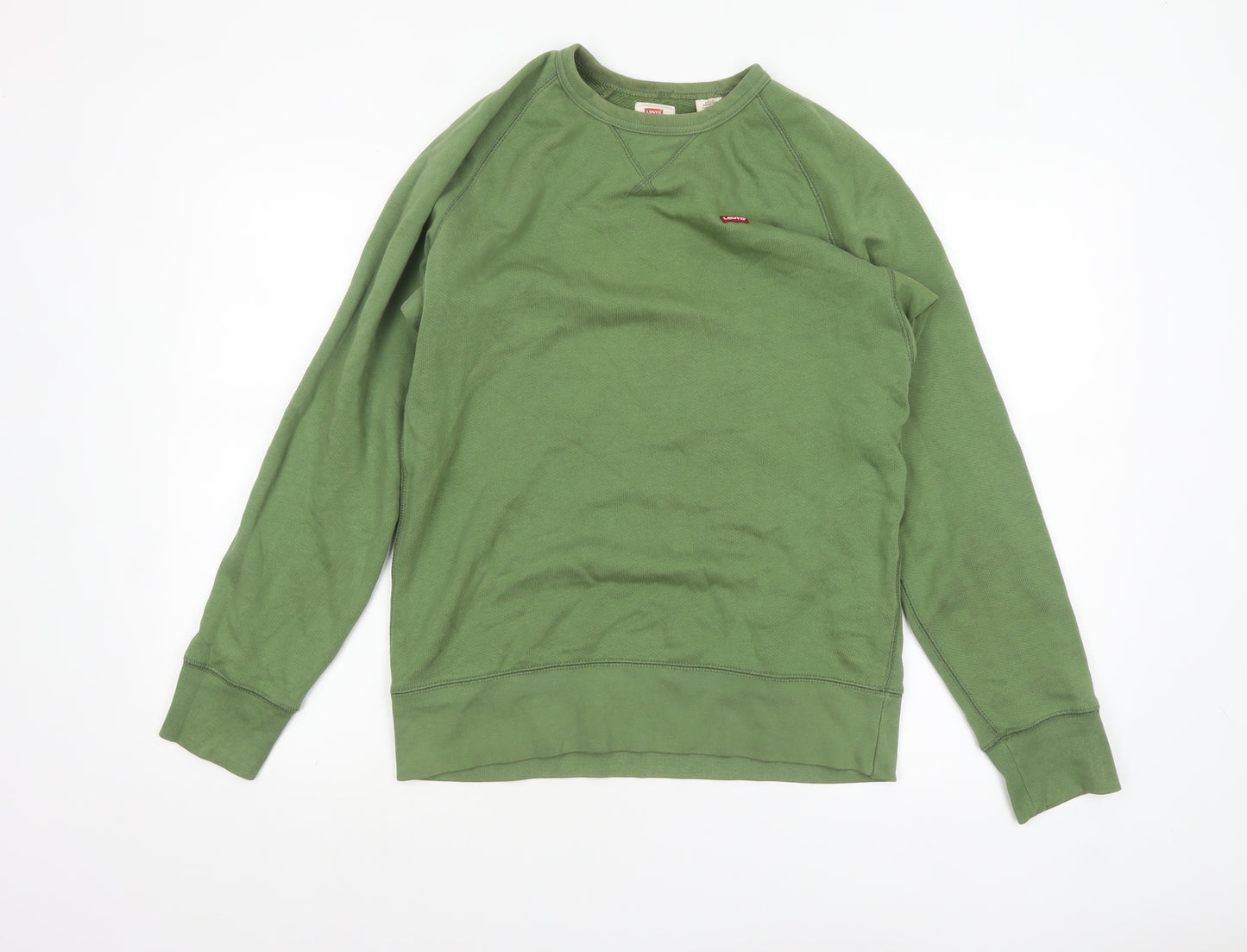 Levi's Men's Green Crew Neck Cotton Sweatshirt Size S