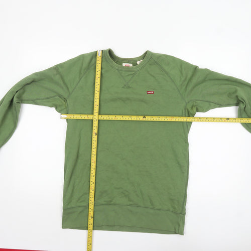 Levi's Men's Green Crew Neck Cotton Sweatshirt Size S