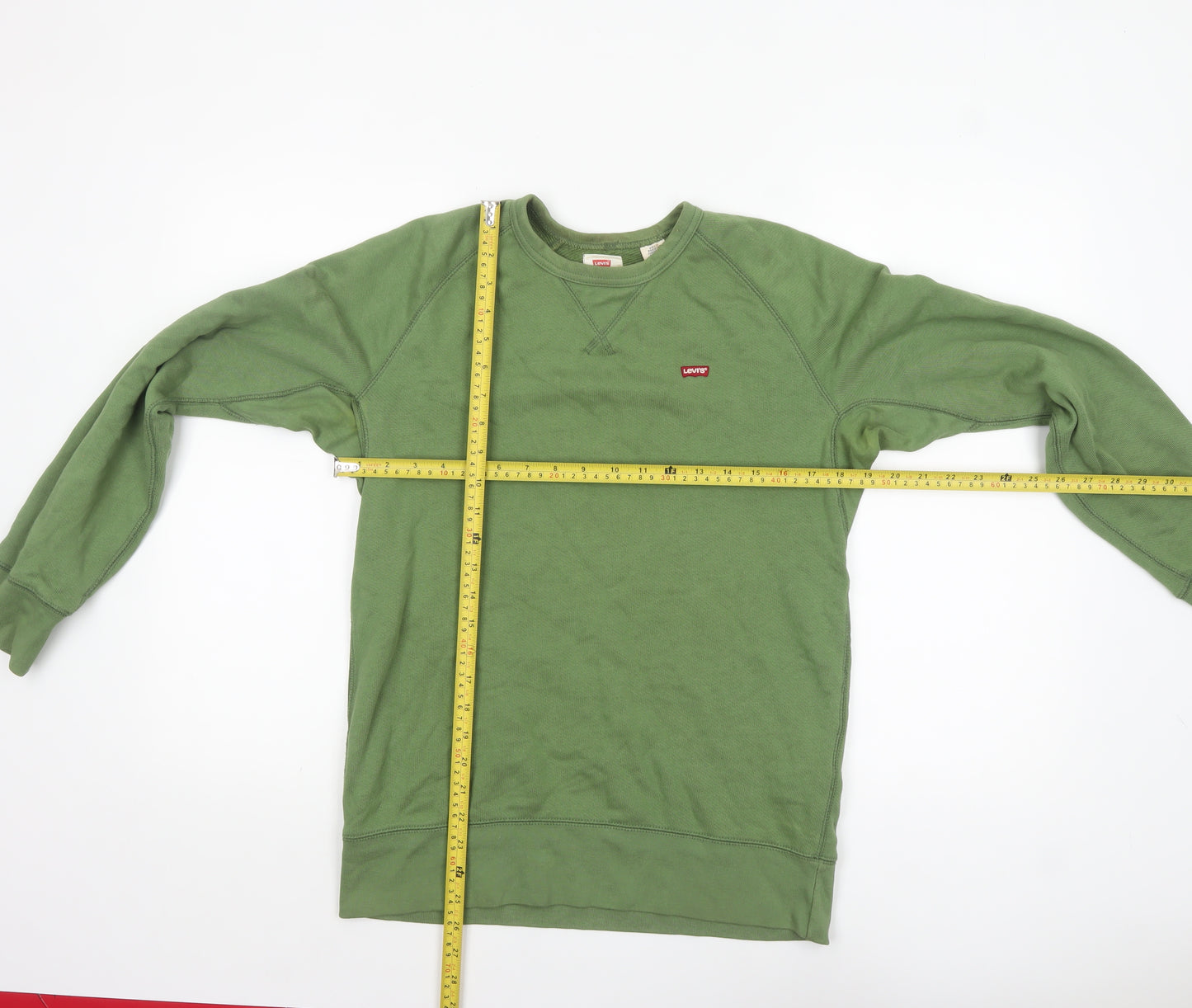 Levi's Men's Green Crew Neck Cotton Sweatshirt Size S
