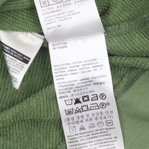 Levi's Men's Green Crew Neck Cotton Sweatshirt Size S