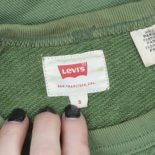 Levi's Men's Green Crew Neck Cotton Sweatshirt Size S
