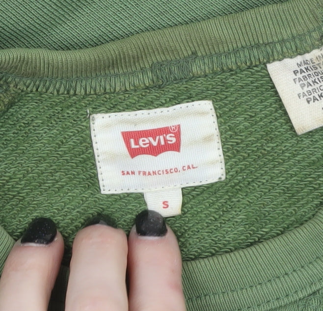 Levi's Men's Green Crew Neck Cotton Sweatshirt Size S