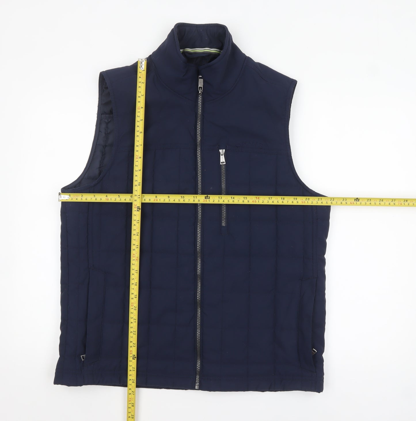 Orvis Men's Blue Quilted Bodywarmer Vest Medium