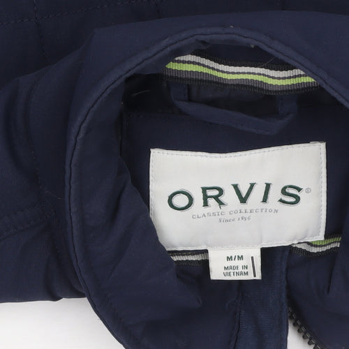 Orvis Men's Blue Quilted Bodywarmer Vest Medium