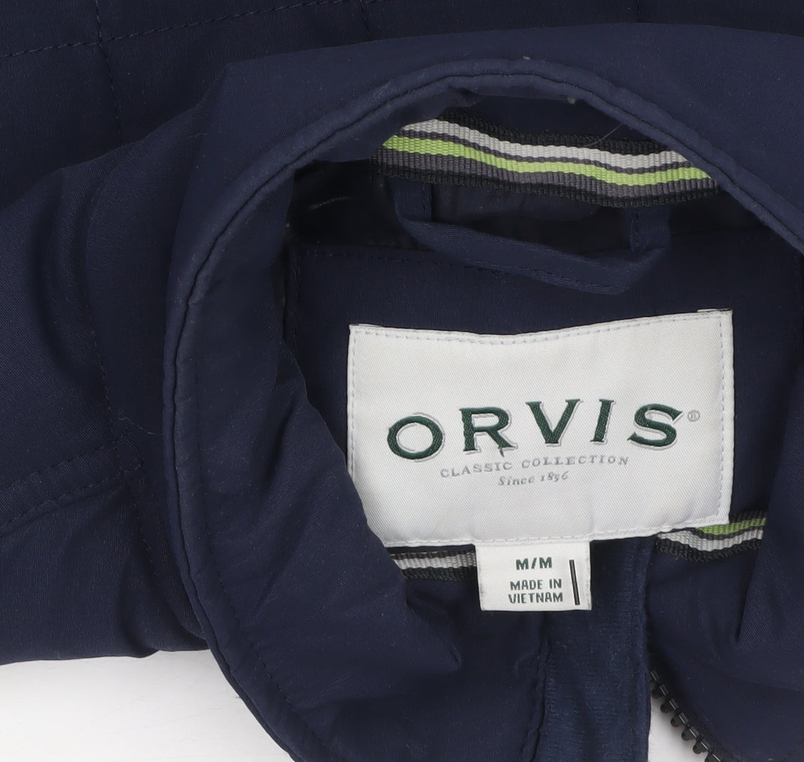 Orvis Men's Blue Quilted Bodywarmer Vest Medium