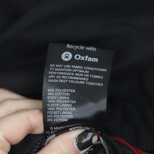 Marks and Spencer Mens Black L Regular Fit Water Resistant Jacket