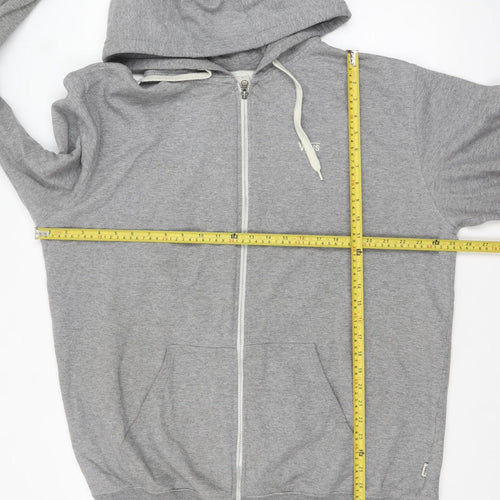 Vans Men’s Grey Full Zip Hoodie Sweatshirt 2XL Regular Fit