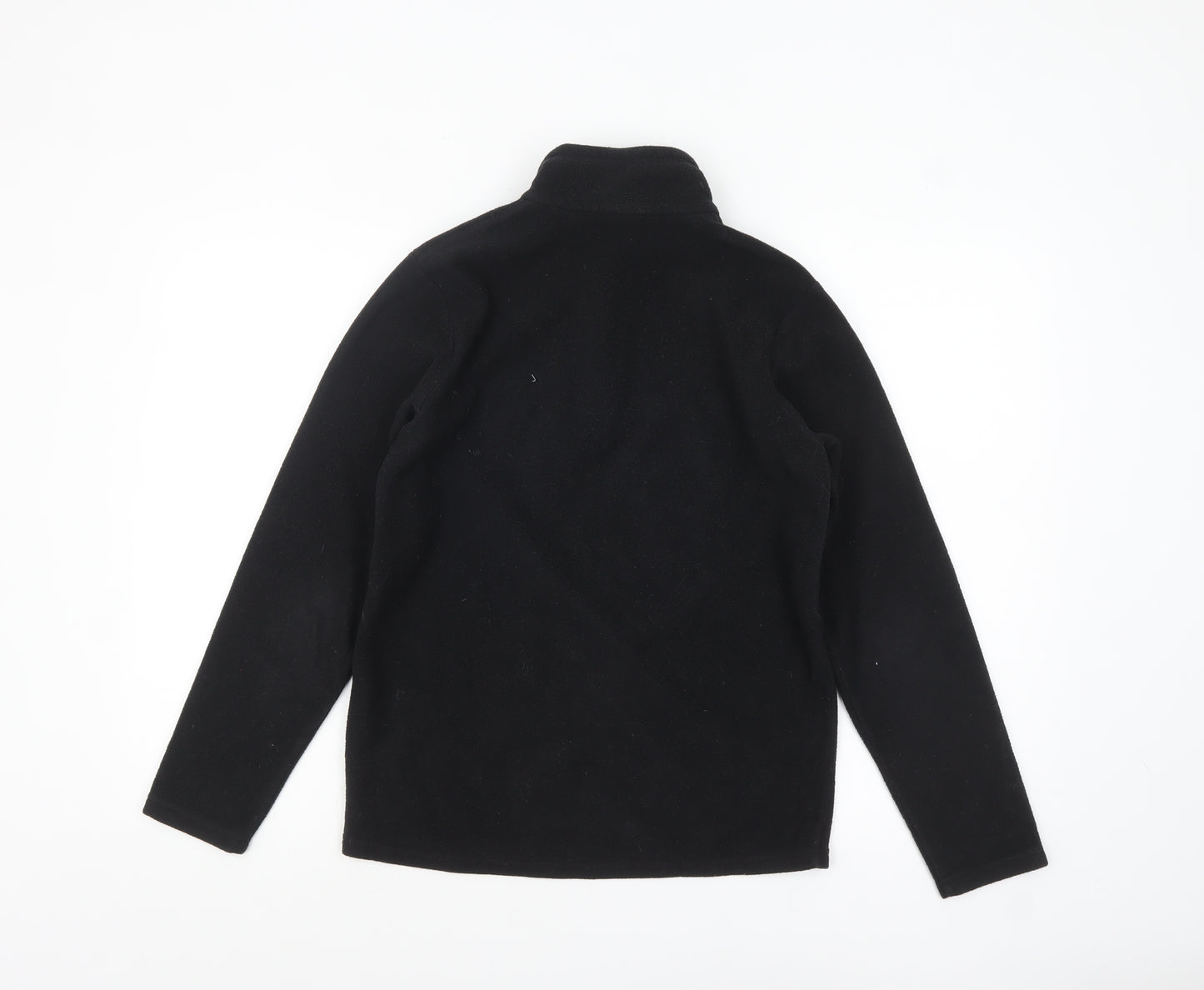Decathlon Boys Black Fleece 1/4 Zip Pullover Sweatshirt 14 Years