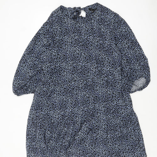 New Look Women's Blue Animal Print Shift Dress Size 16