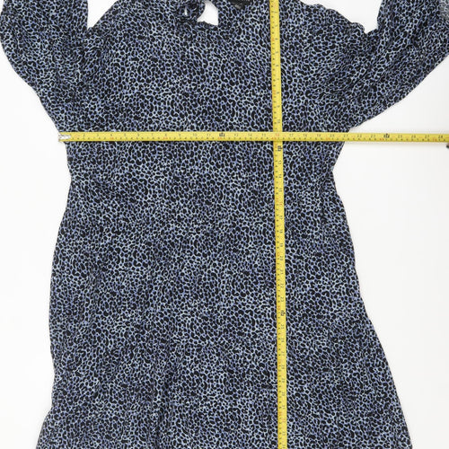 New Look Women's Blue Animal Print Shift Dress Size 16