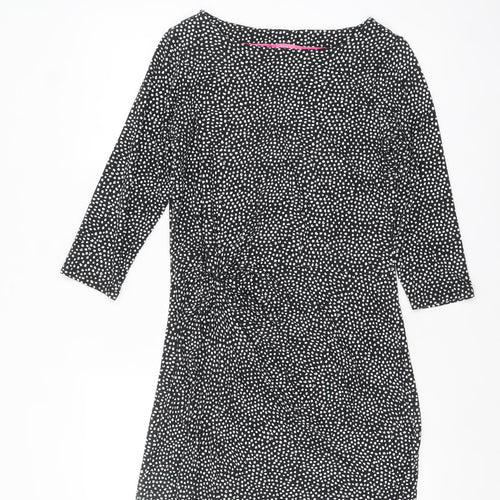 Joules Womens Black Polka Dot Shift Dress Size 10