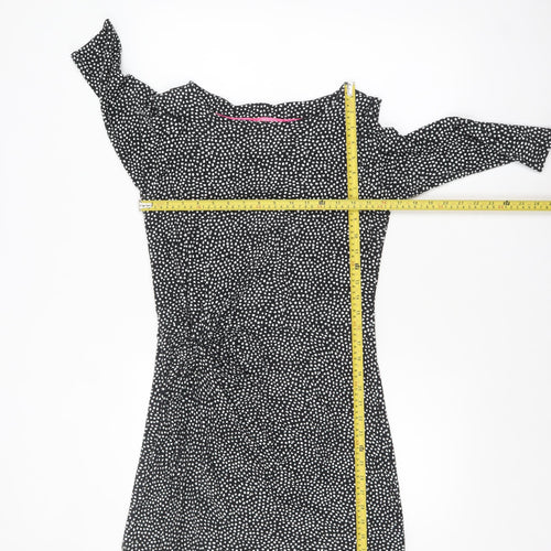 Joules Womens Black Polka Dot Shift Dress Size 10