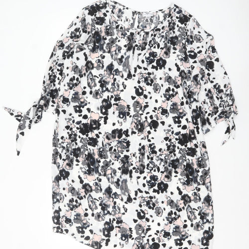Jacqueline de Yong Women's Multicoloured Floral Shift Dress Size 12
