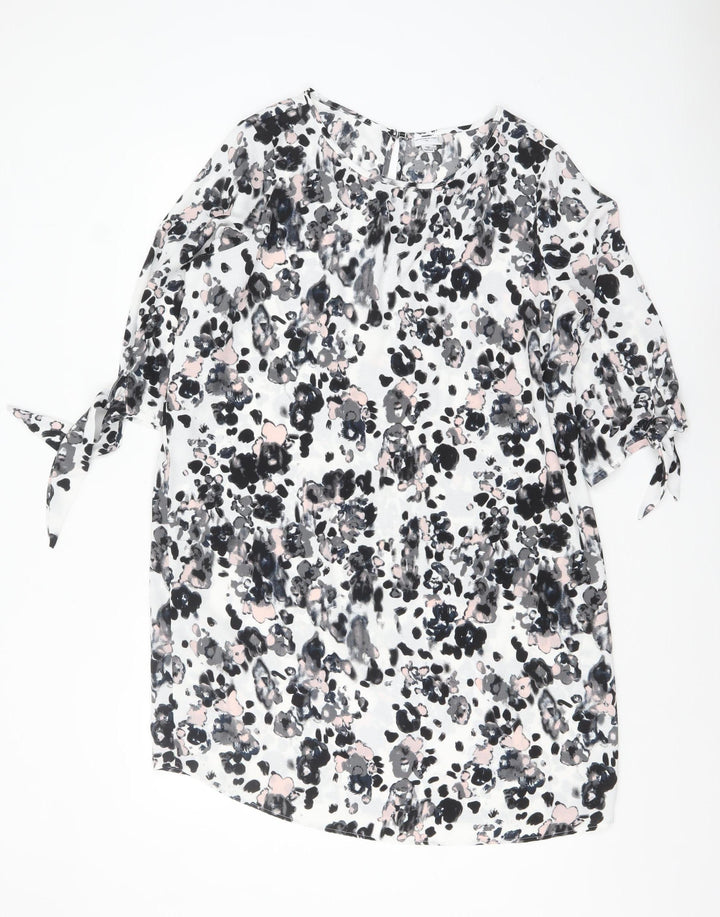 Jacqueline de Yong Women's Multicoloured Floral Shift Dress Size 12