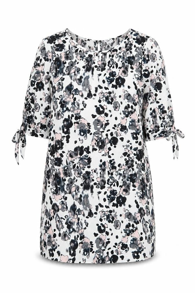 Front view of Jacqueline de Yong Women's Multicoloured Floral Shift Dress, size 12
