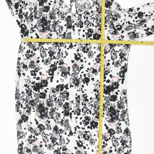 Jacqueline de Yong Women's Multicoloured Floral Shift Dress Size 12