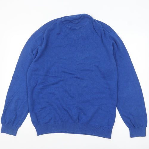 Crew Clothing Co. Men's Blue 2XL V-Neck Cotton Cashmere Jumper