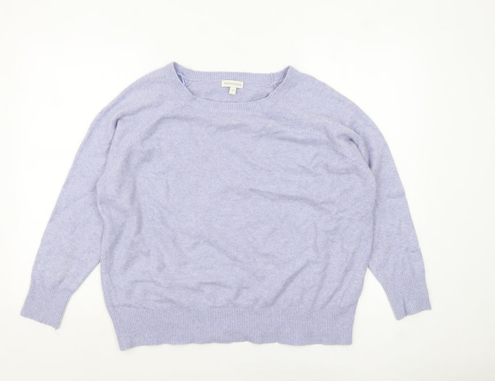Monsoon Women’s Purple Knit Crew Neck Pullover Jumper M