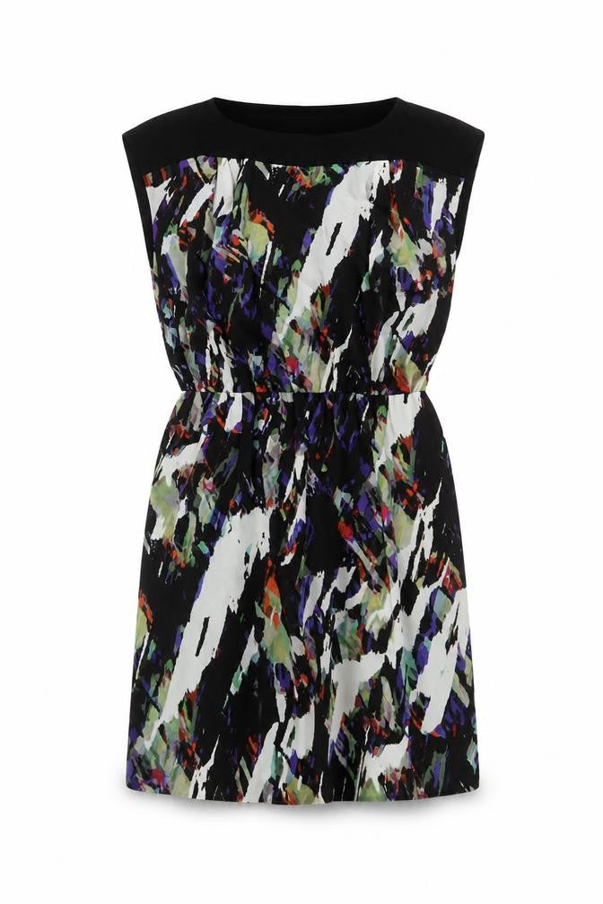Front view of Mexx Women Multicoloured, size 12, Shift Dress Sleeveless Short